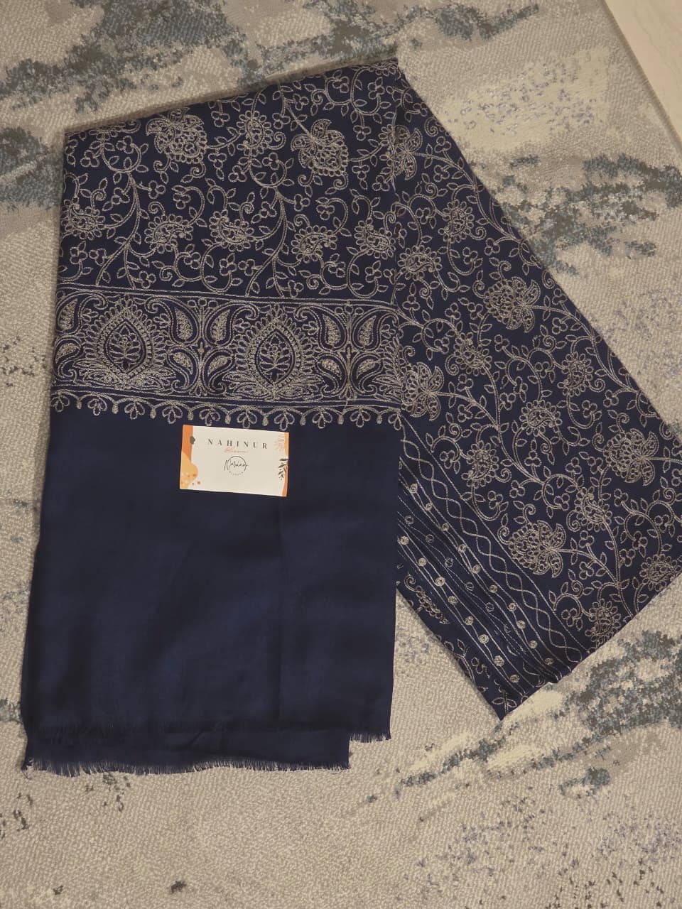 Blue Kashmiri Shawl 02