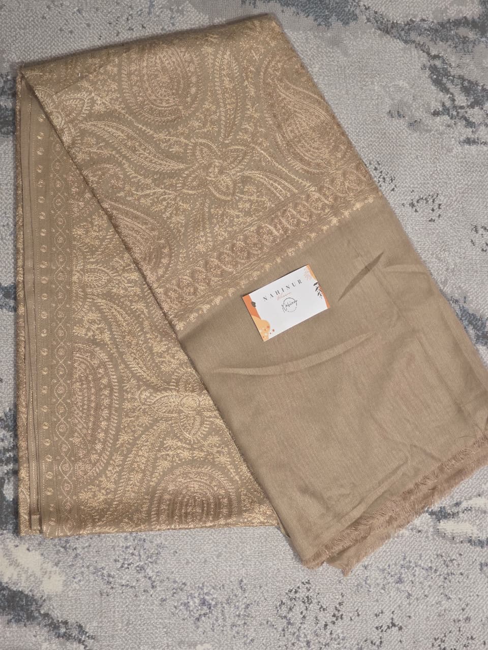 Beige Kashmiri Shawl 04